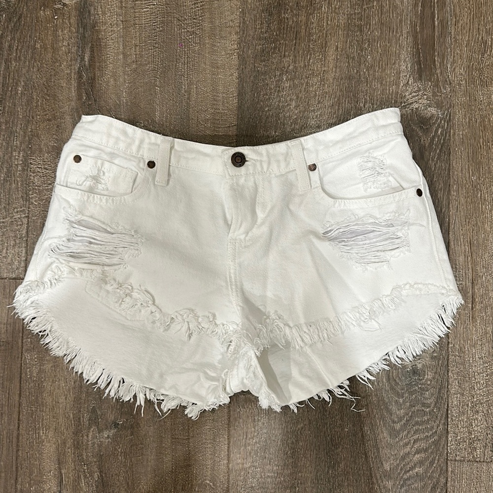 Pistola white jean shorts
